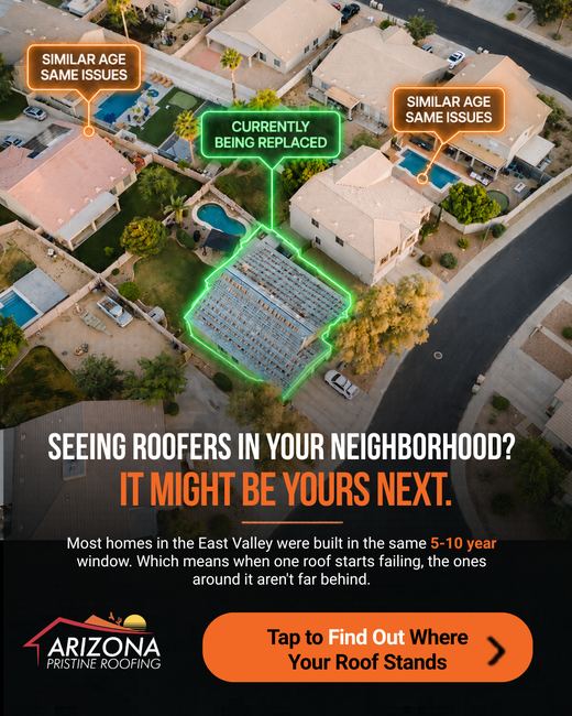 Static ad built for Arizona Pristine Roofing